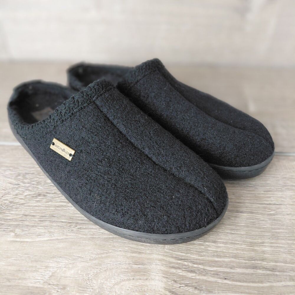 Haflinger Clogs Mules Women Size 9 EU 40 Black AT Wool Slip On Slippers Shoes - Picture 2 of 10
